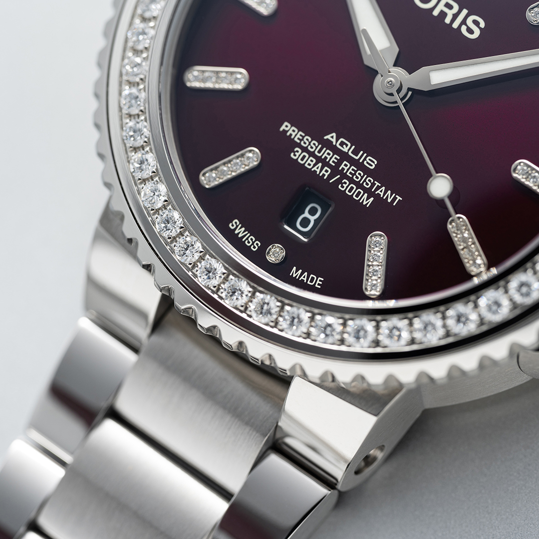ORIS  Женские швейцарские часы, автоматический механизм, сталь, 41,5 мм
